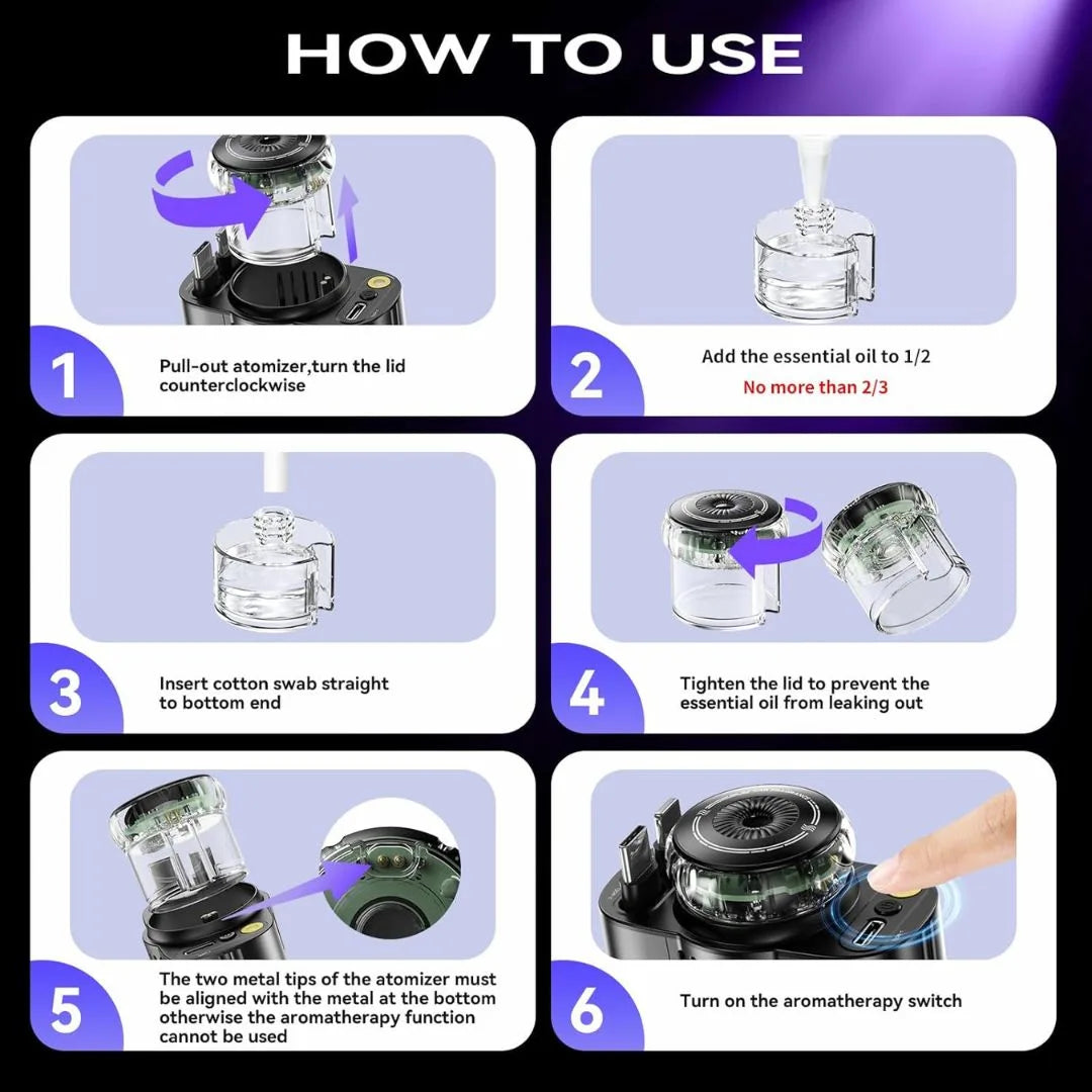 5-in-1 Charger & Aroma Diffuser & Starlight Ceiling