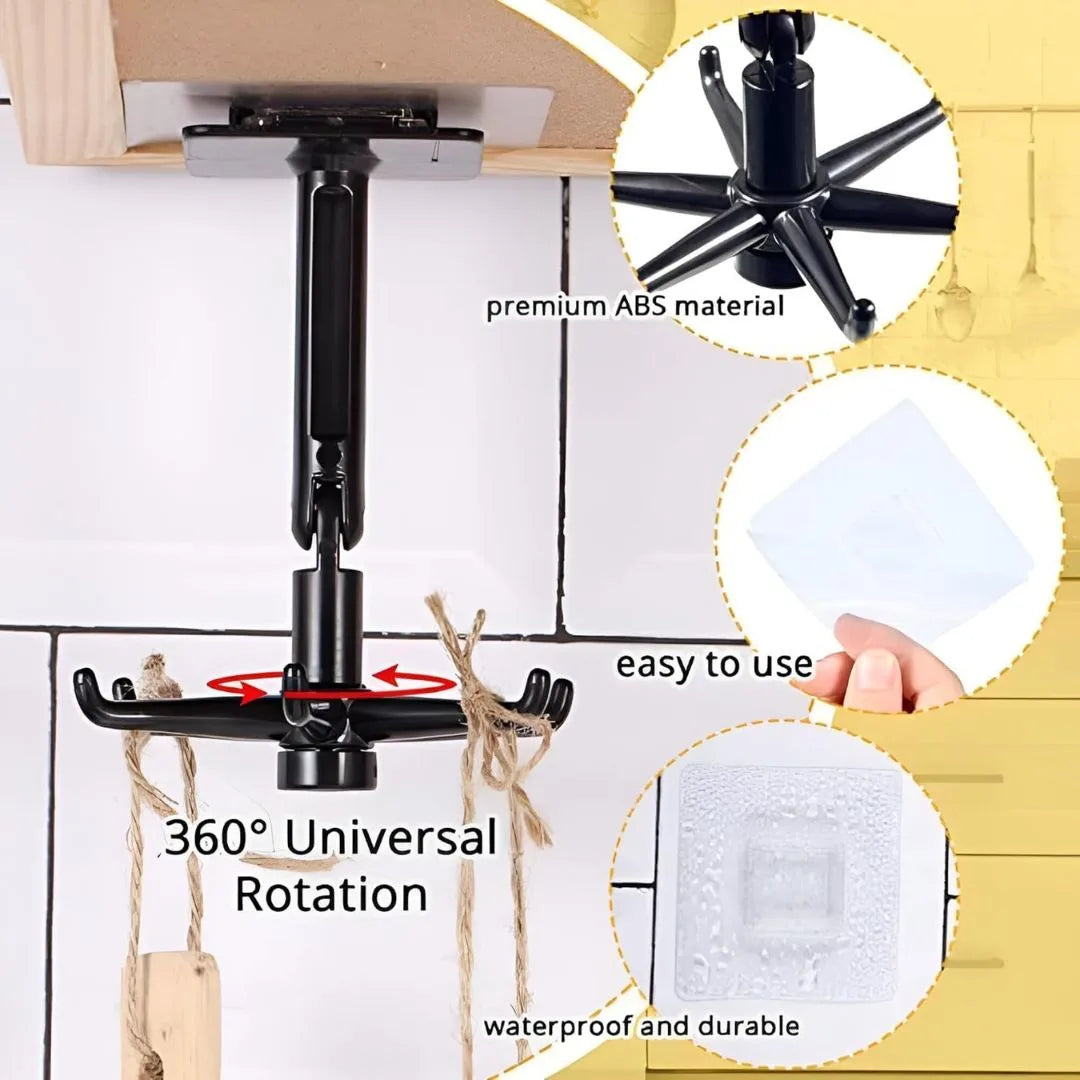 Multi-Purpose Hooks with 360-Degree Rotation