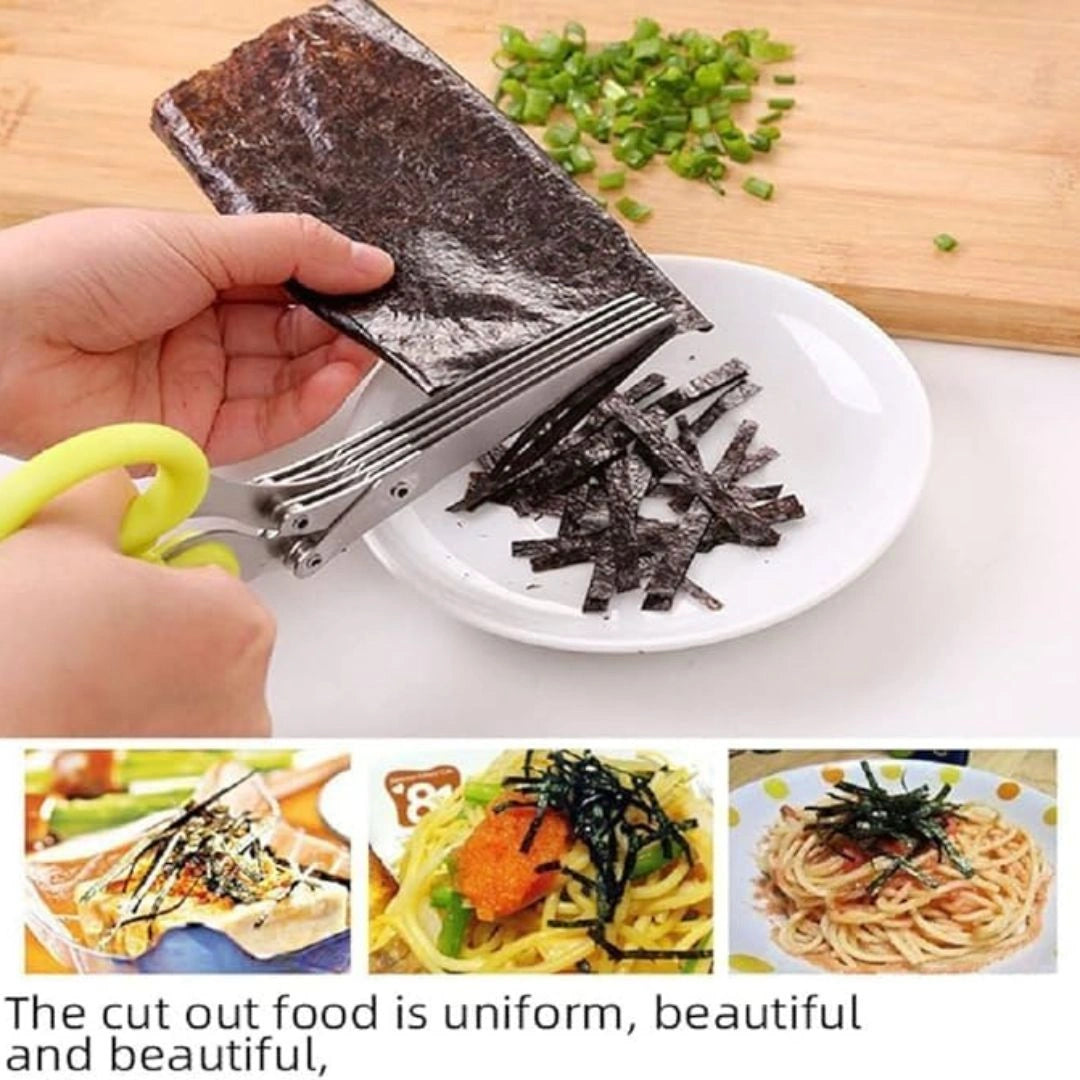 5 Blade Stainless Steel Cutter for Herbs