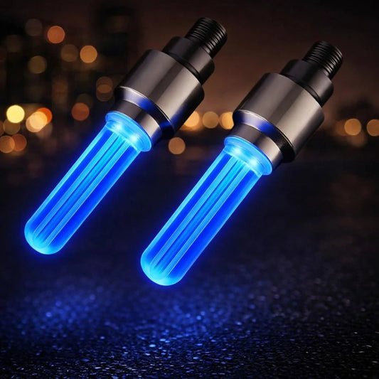 LED Flashlight Lamp Tire Wheel Valve Sealing Caps (Buy 1 Get 1 Free)
