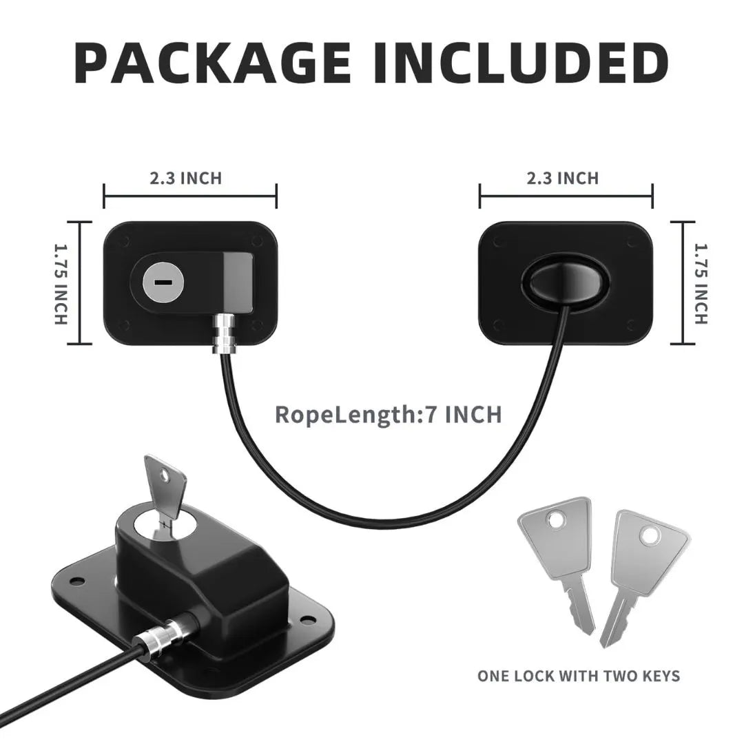 Fridge Lock with Silicone Wire Protection