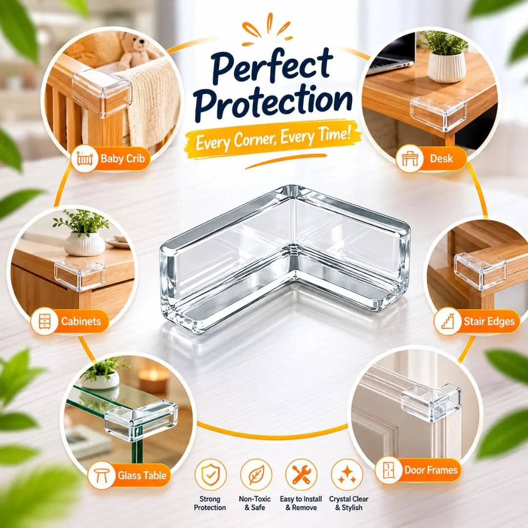 L Shape Corner Protector Transparent Silicone