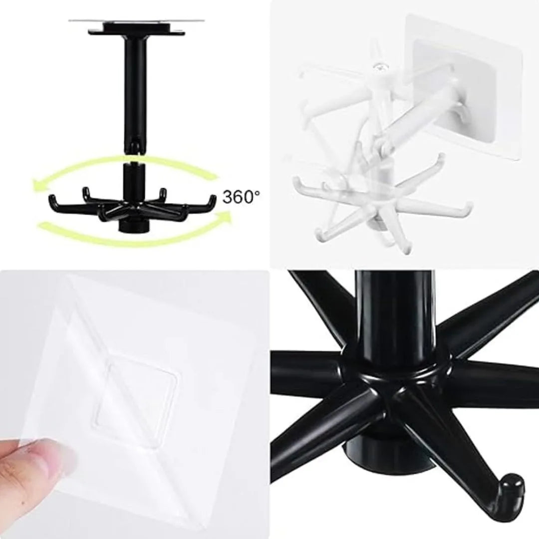 Multi-Purpose Hooks with 360-Degree Rotation