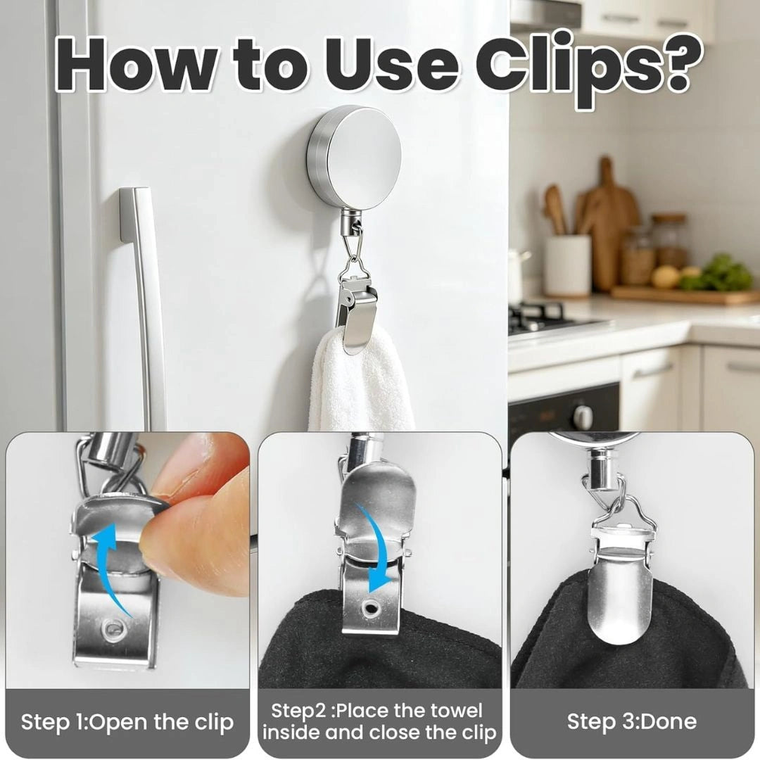 Retractable Towel Holder Clip
