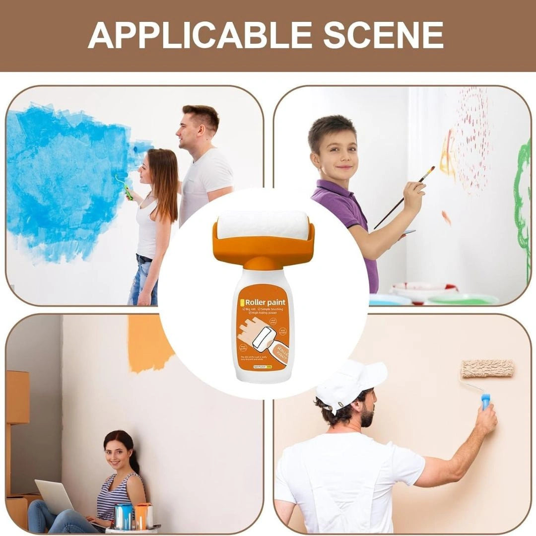 Wall Paint Roller Brush with Built-in Paint Reservoir