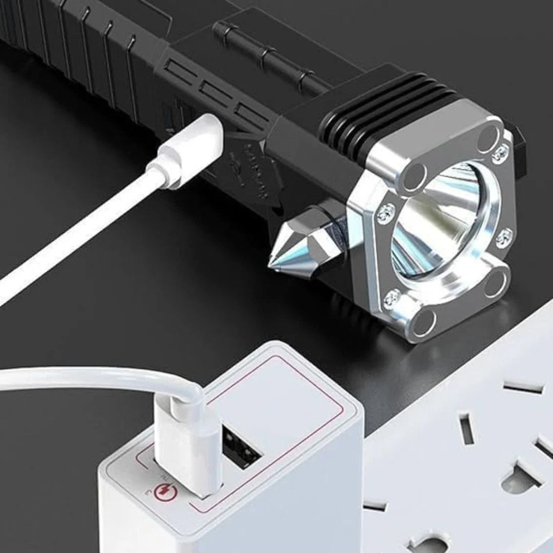 Emergency flashlight product information and features overview
