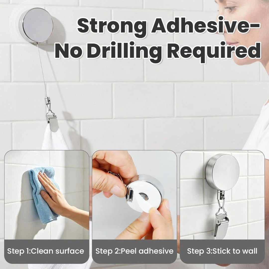 Retractable Towel Holder Clip