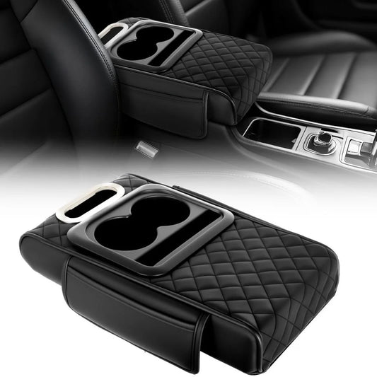 Car Arm Rest Cushion with Cup Holder