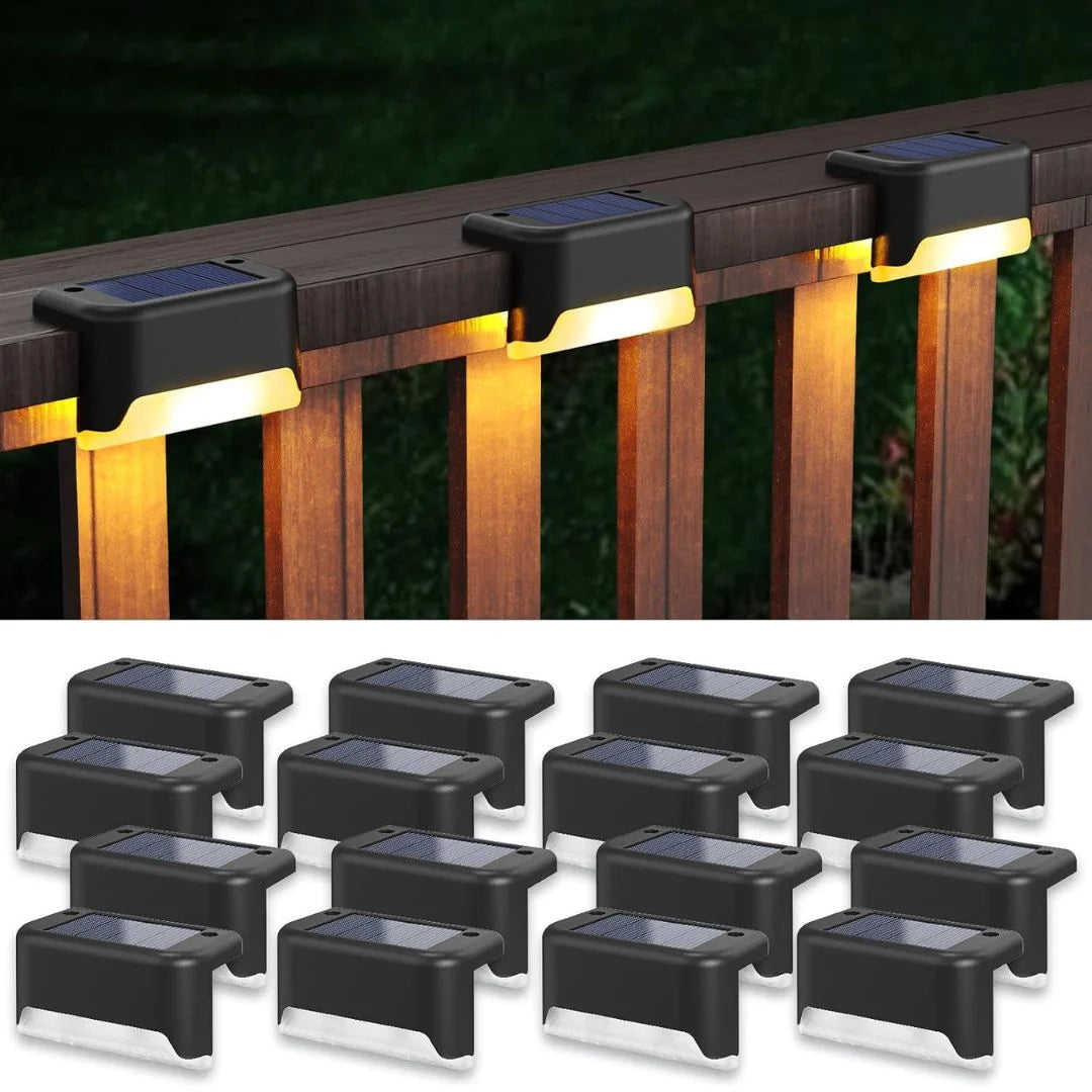 Solar Step Deck Fence Lights (set of 4)