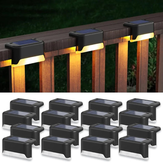 Solar Step Deck Fence Lights (set of 4)
