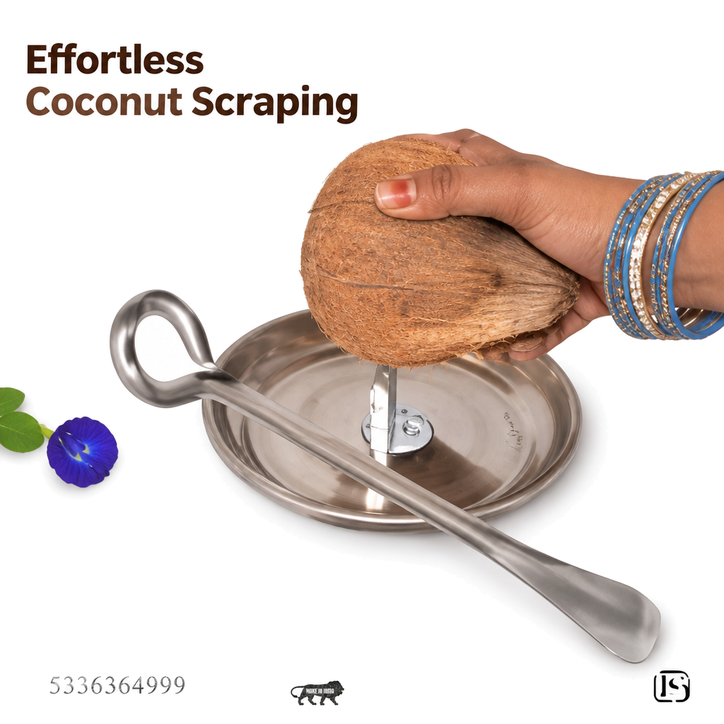 Stainless Steel Coconut Scraper Set