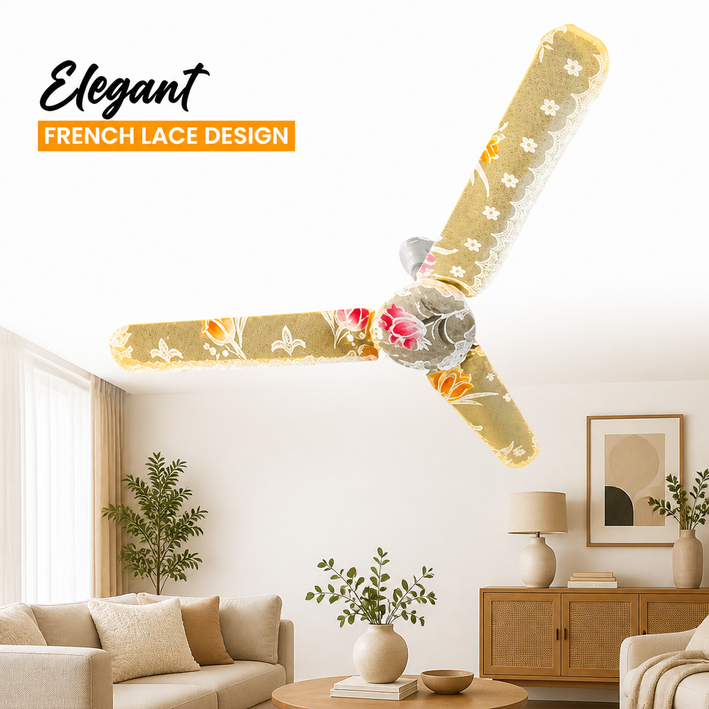 Protective French Lace Fan Cover Set