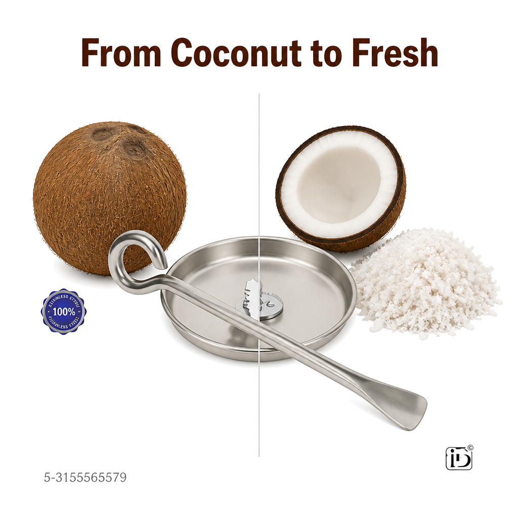 Stainless Steel Coconut Scraper Set
