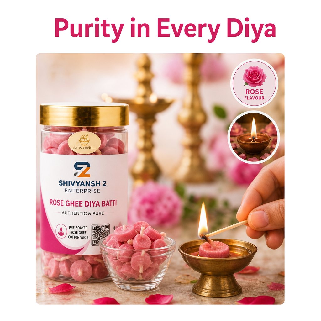 Rose Ghee Diya Batti