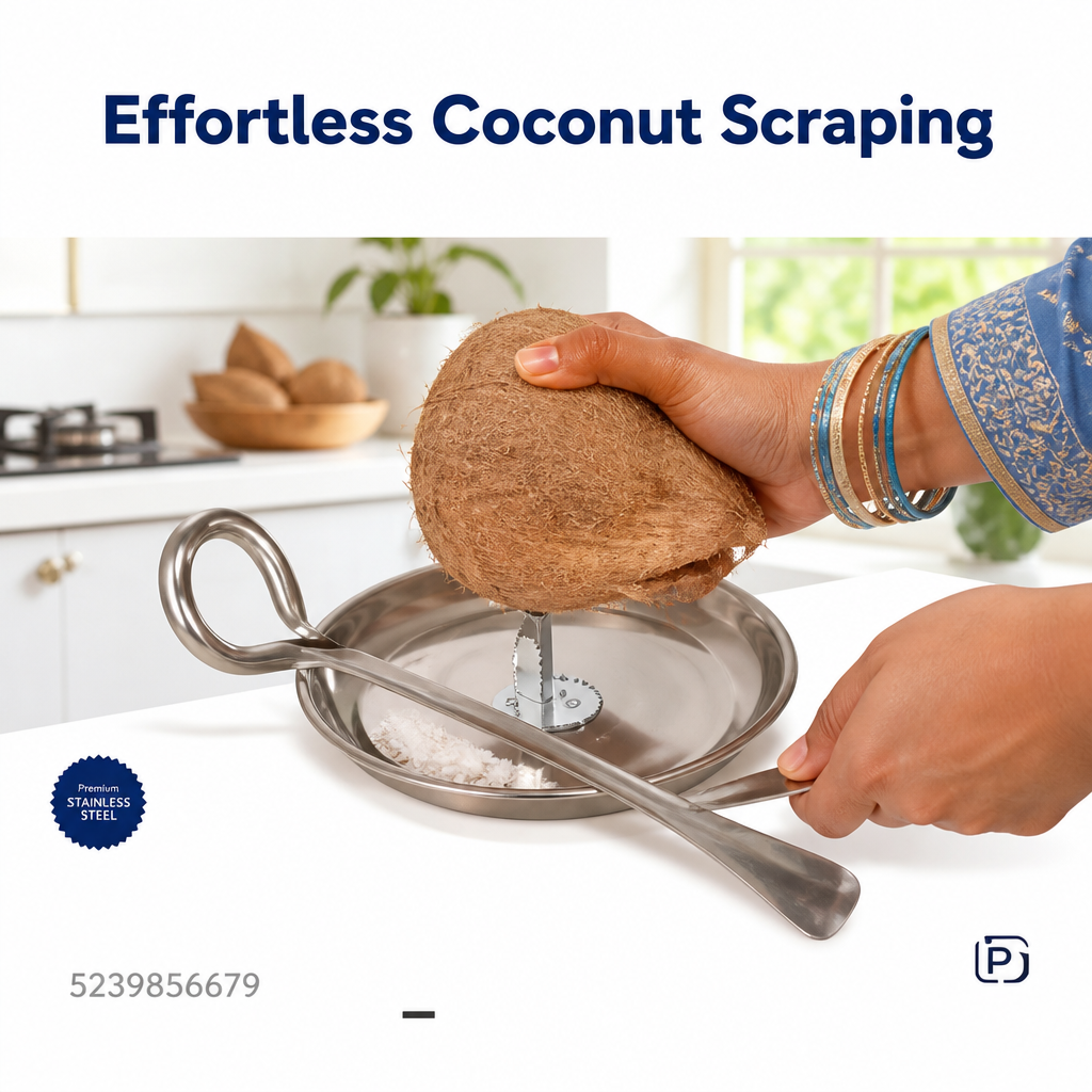 Stainless Steel Coconut Scraper Set