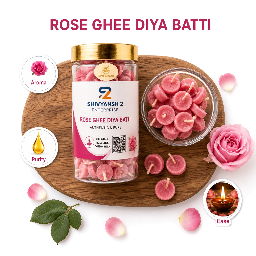 Rose Ghee Diya Batti