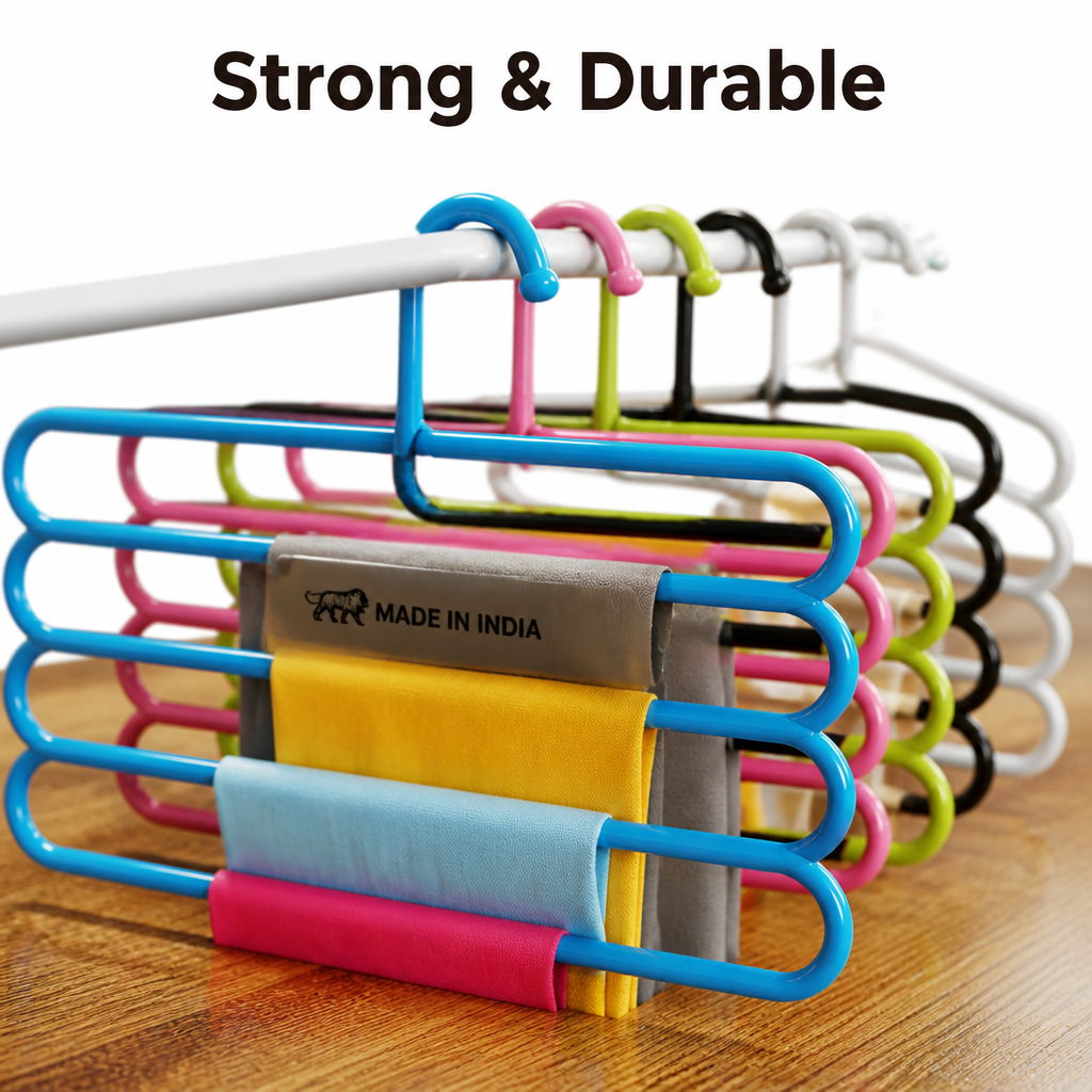 5-in-1 Space-Saving Hangers (Set Of 2 Pcs)