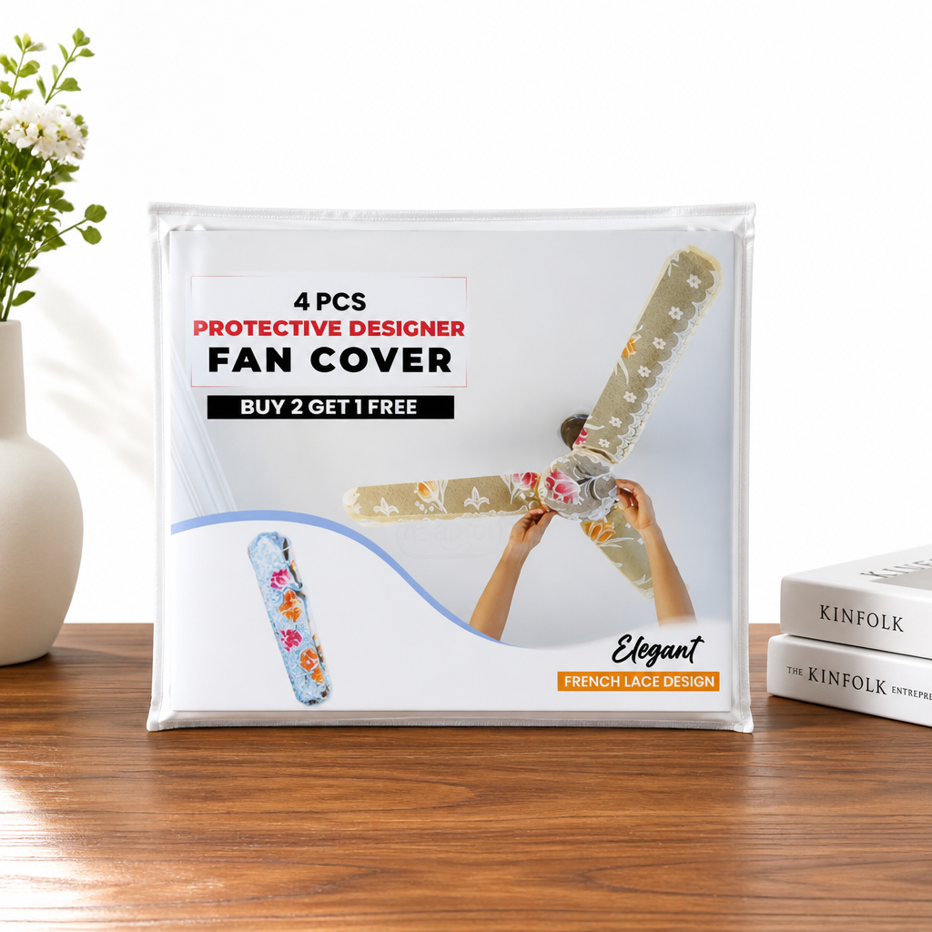 Protective French Lace Fan Cover Set