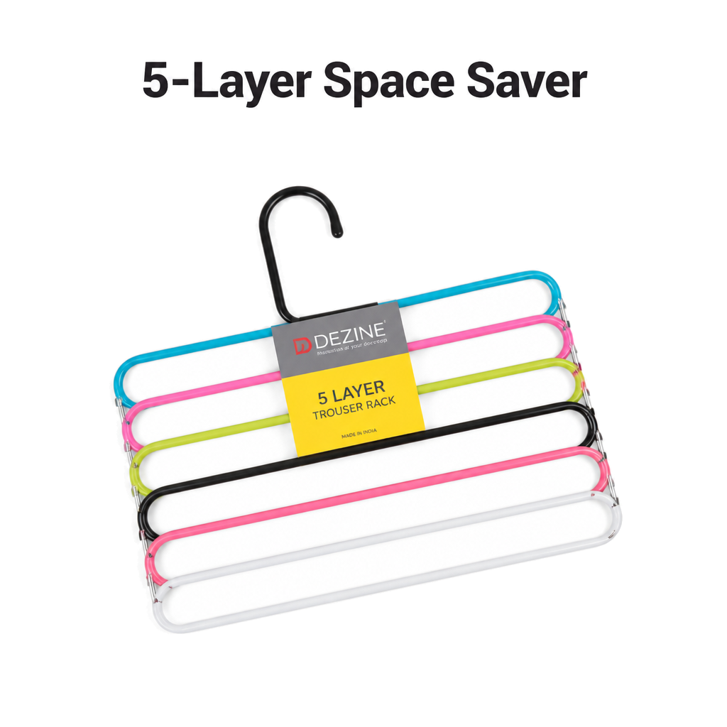 5-in-1 Space-Saving Hangers (Set Of 2 Pcs)