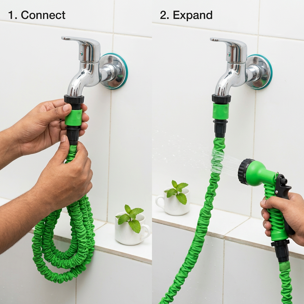 Expandable Hose Magic Pipe  With Spray Gun(25 Ft)