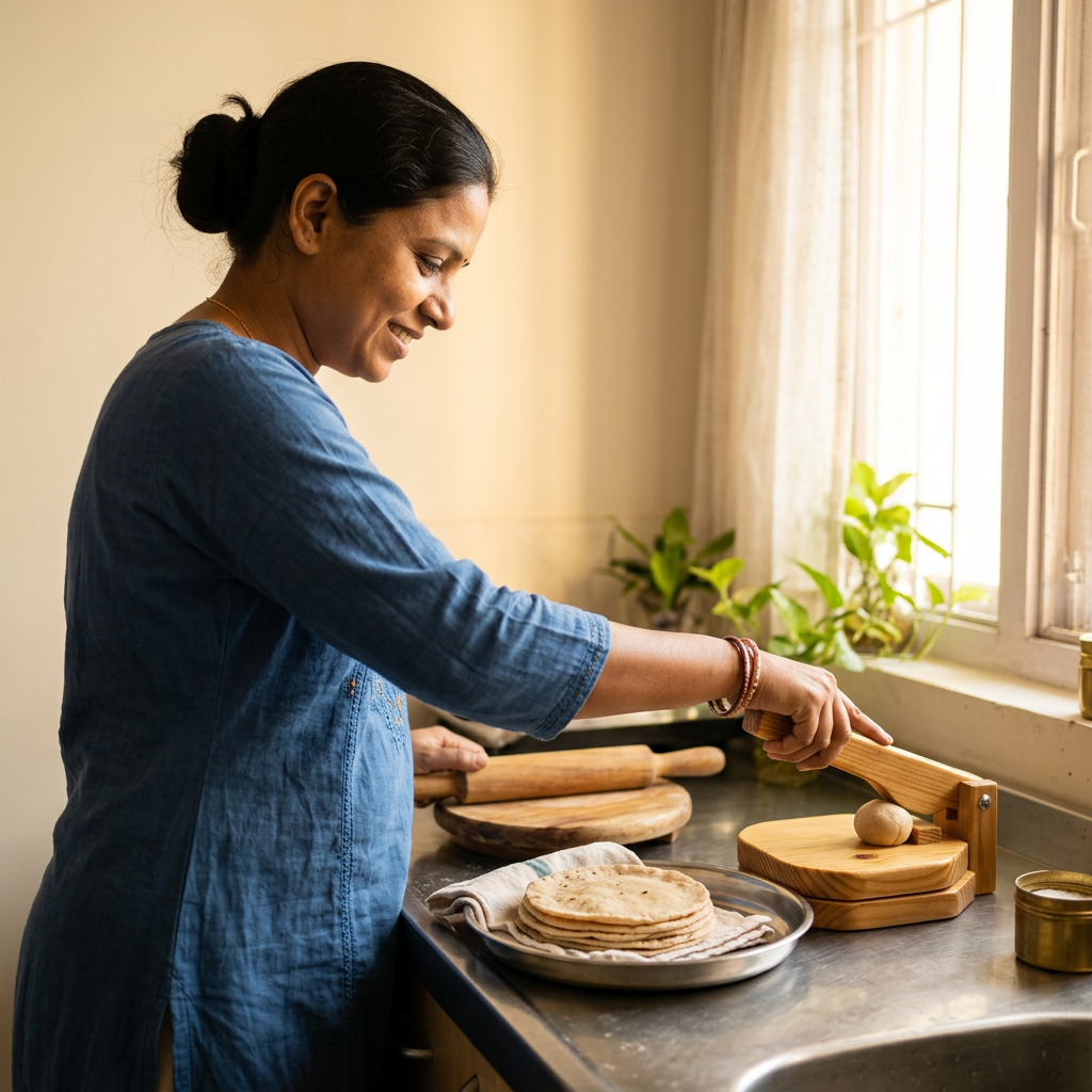 Wooden Roti Maker